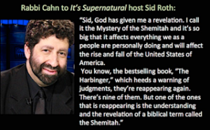 Jonathan Cahn warns of pending “Shemitah” judgments coming to America on Sid Roth’s television program, It’s Supernatural